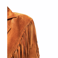 Load image into Gallery viewer, Vintage Alta fringe suede jacket
