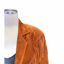 Load image into Gallery viewer, Vintage Alta fringe suede jacket
