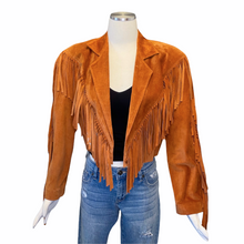 Load image into Gallery viewer, Vintage Alta fringe suede jacket
